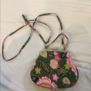 Vera Bradley Green and Pink Paisley Bag